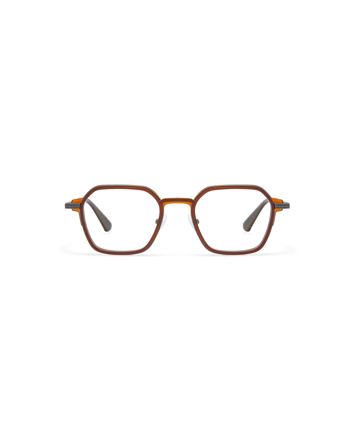 RIVEN: Geométricas Acetato-Metal Marrón optical glasses by GIGI STUDIOS 10745