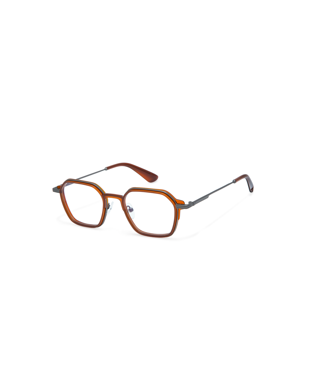 RIVEN: Geométricas Acetato-Metal Marrón optical glasses by GIGI STUDIOS 10746