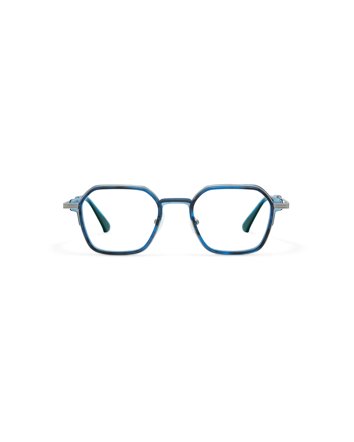 RIVEN: Geométricas Acetato-Metal Azul optical glasses by GIGI STUDIOS 10747