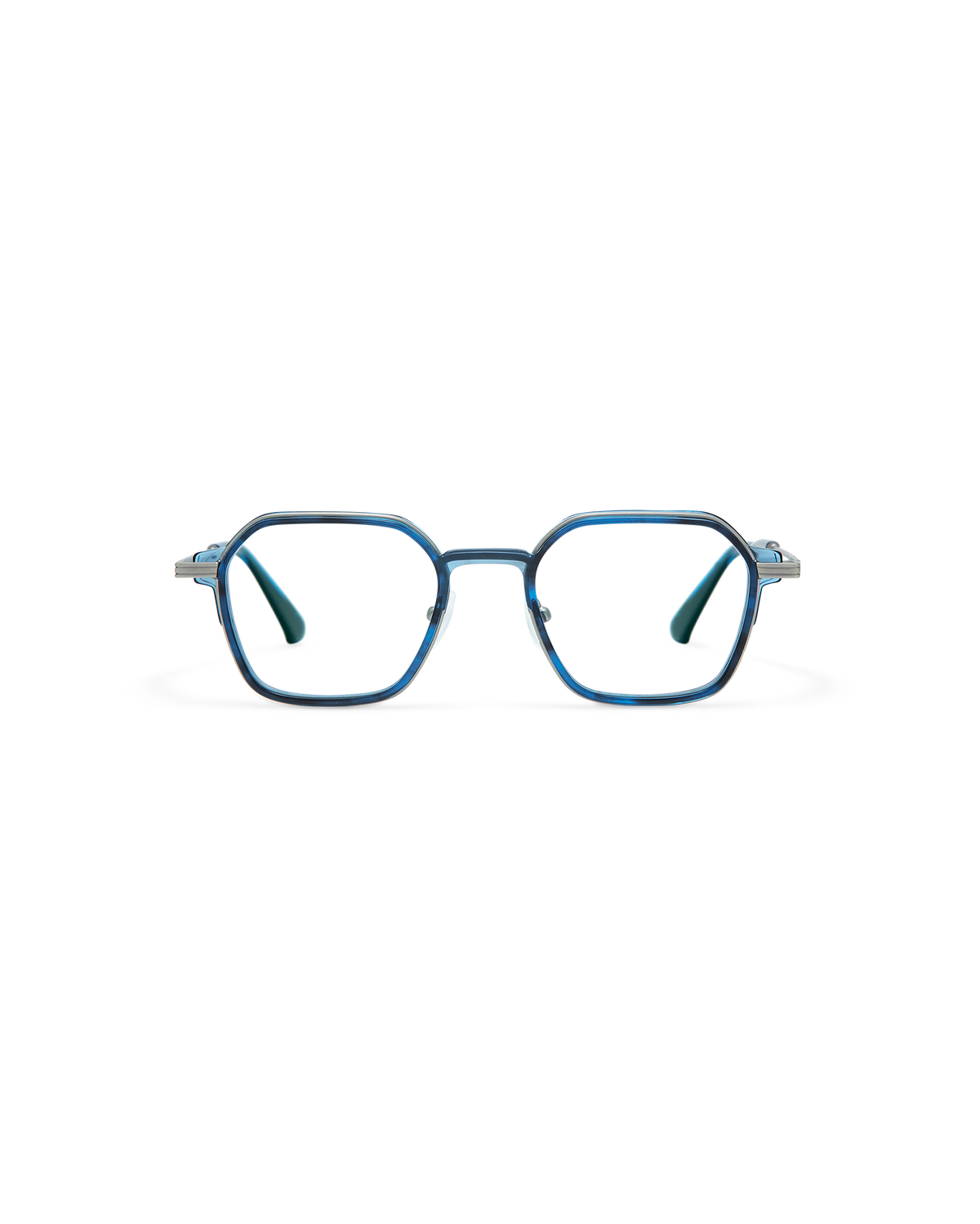RIVEN: Geométricas Acetato-Metal Azul optical glasses by GIGI STUDIOS 10747