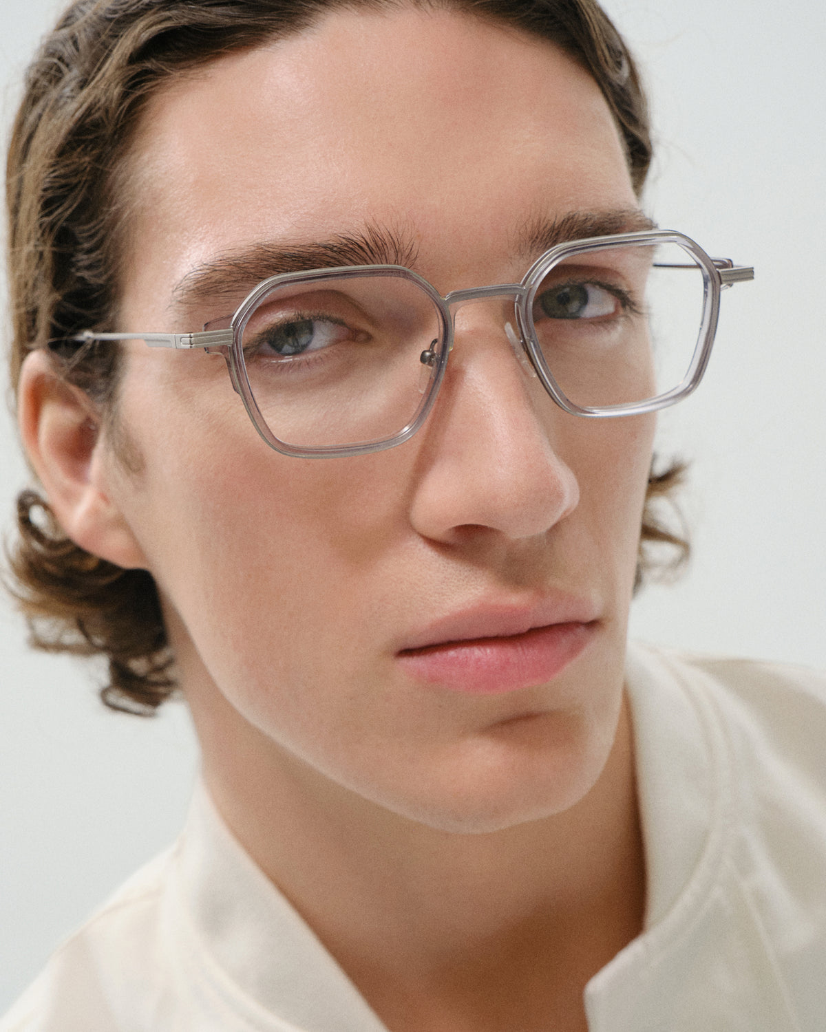 RIVEN: Geométricas Acetato-Metal Grigio optical glasses by GIGI STUDIOS 11499