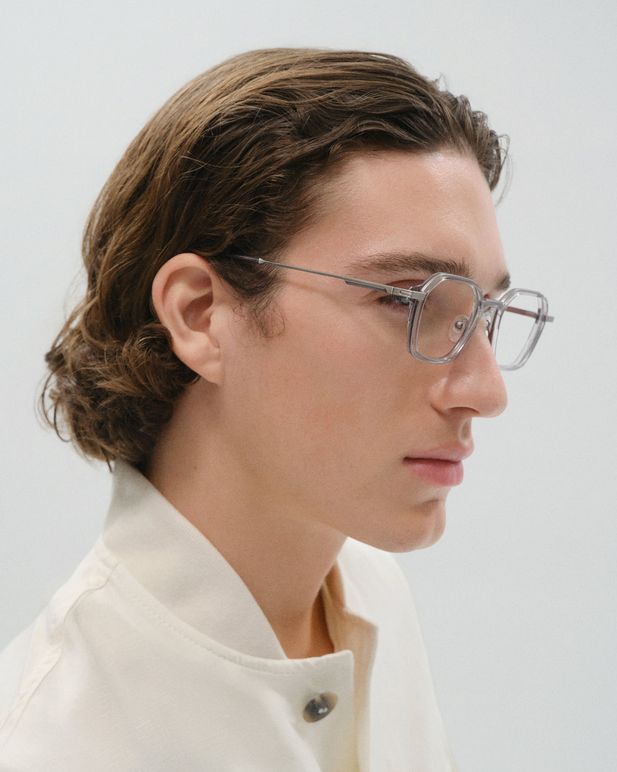 RIVEN: Geométricas Acetato-Metal Grigio optical glasses by GIGI STUDIOS 11500