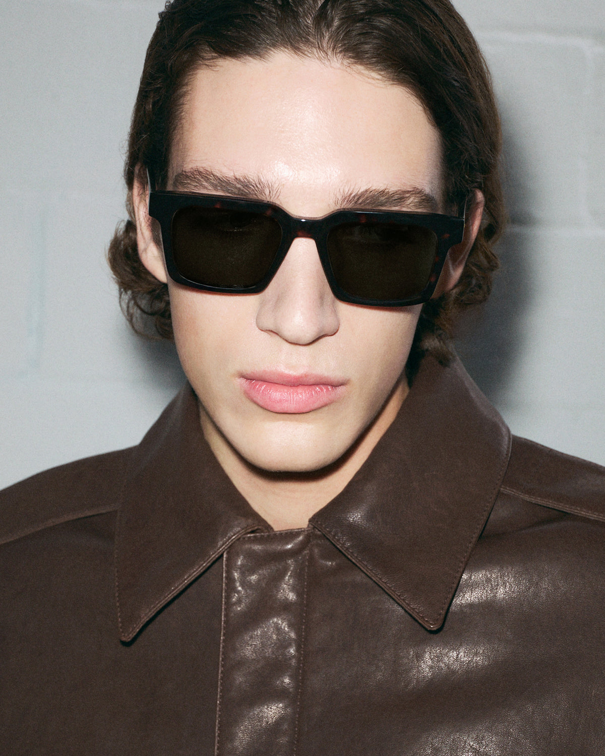 OSWIN: Cuadrada Acetato Havana sunglasses by GIGI STUDIOS 11828