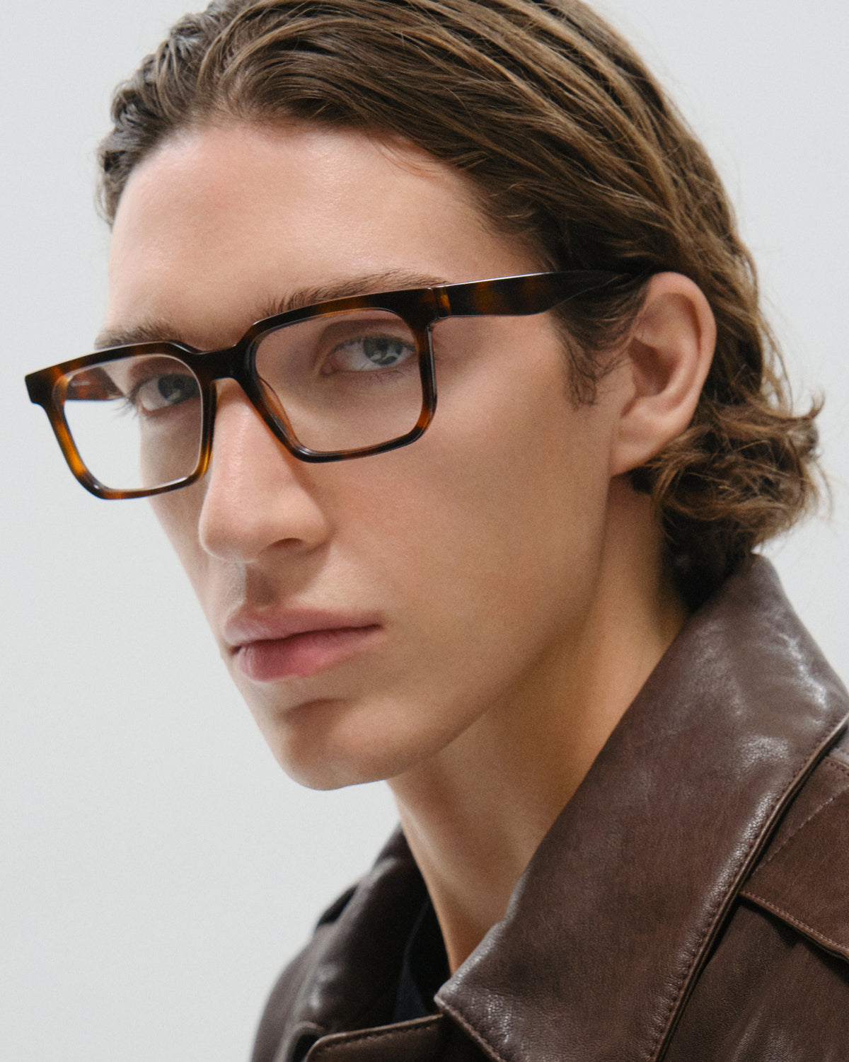 MERRIN: Rectangular Acetato Havana optical glasses by GIGI STUDIOS 11509