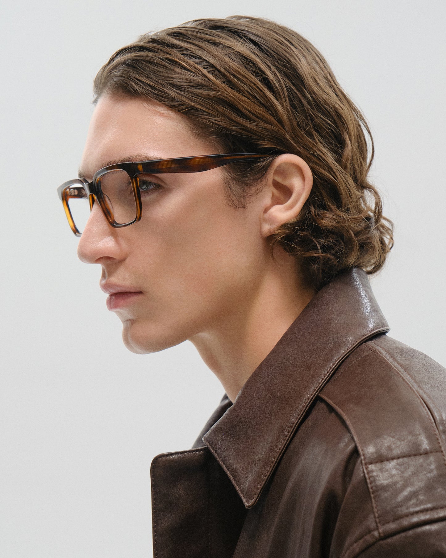 MERRIN: Rectangular Acetato Havana optical glasses by GIGI STUDIOS 11510