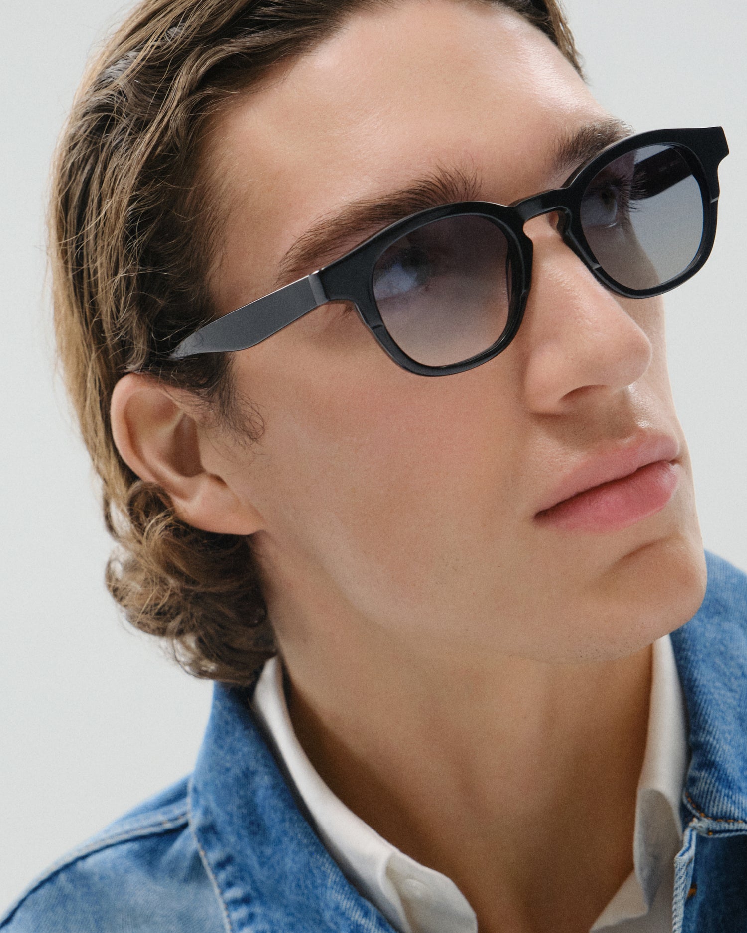 DORAN: Redondas Acetato Noir sunglasses by GIGI STUDIOS 11511