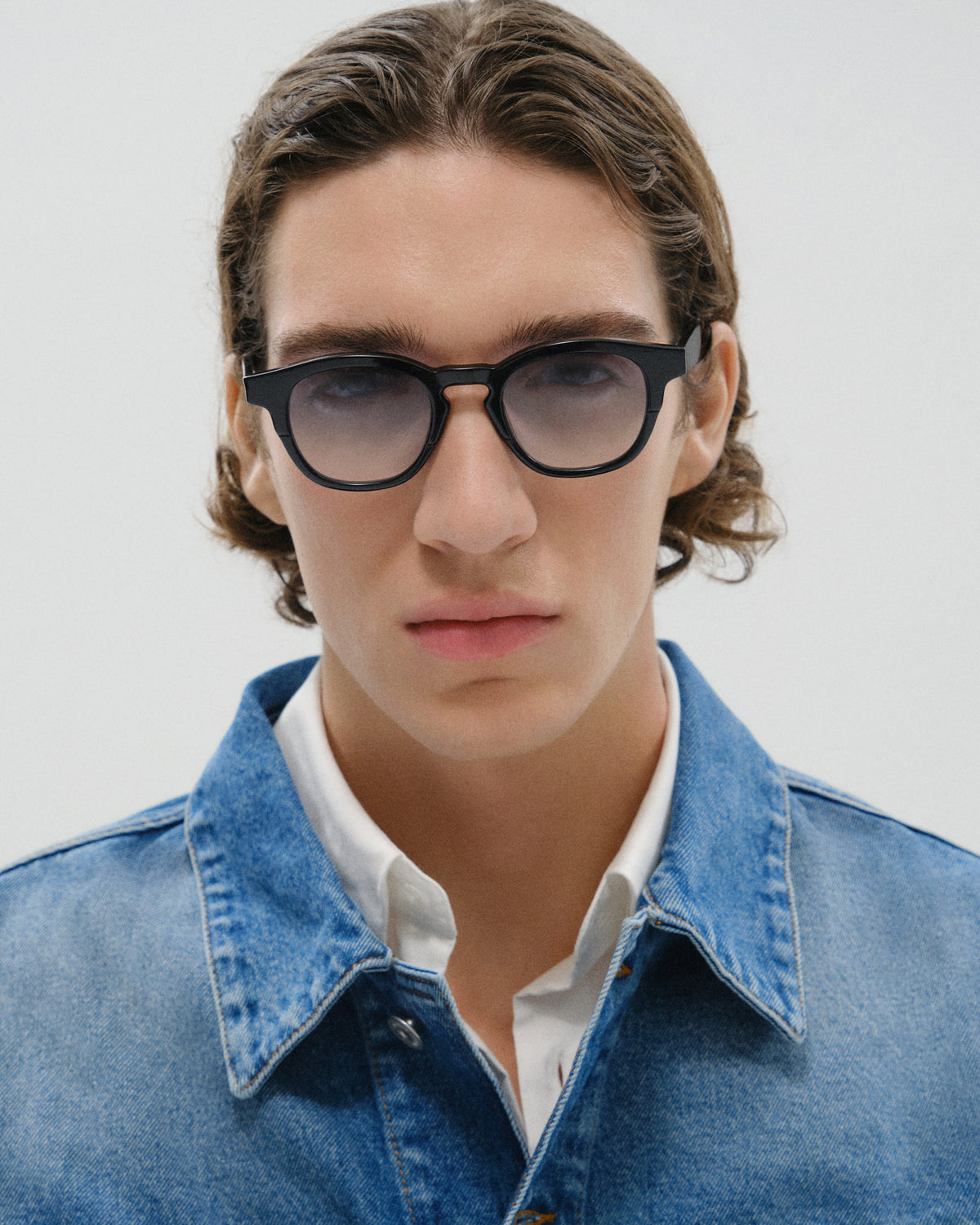 DORAN: Redondas Acetato Noir sunglasses by GIGI STUDIOS 11512