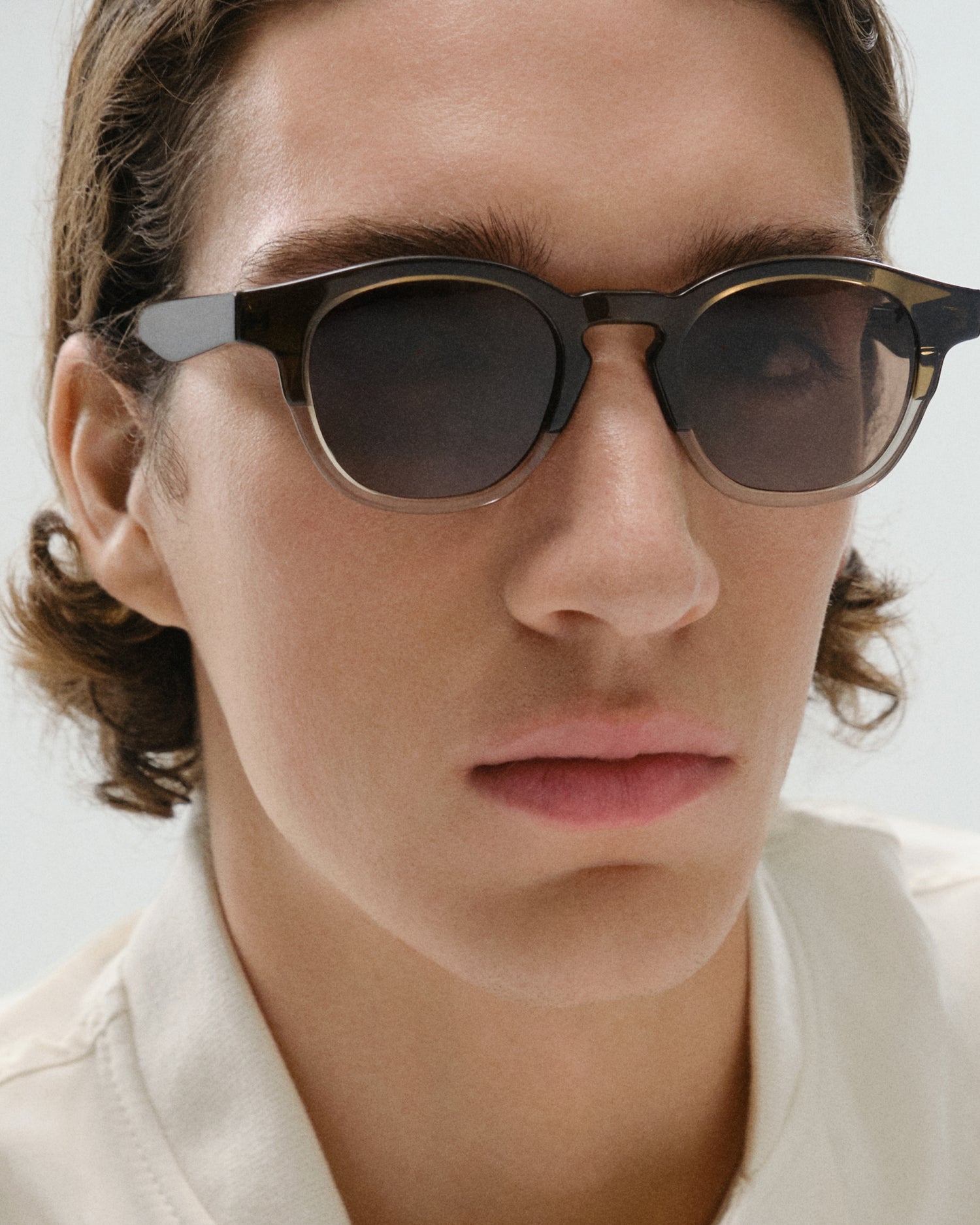 DORAN: Redondas Acetato Marrón sunglasses by GIGI STUDIOS 11514