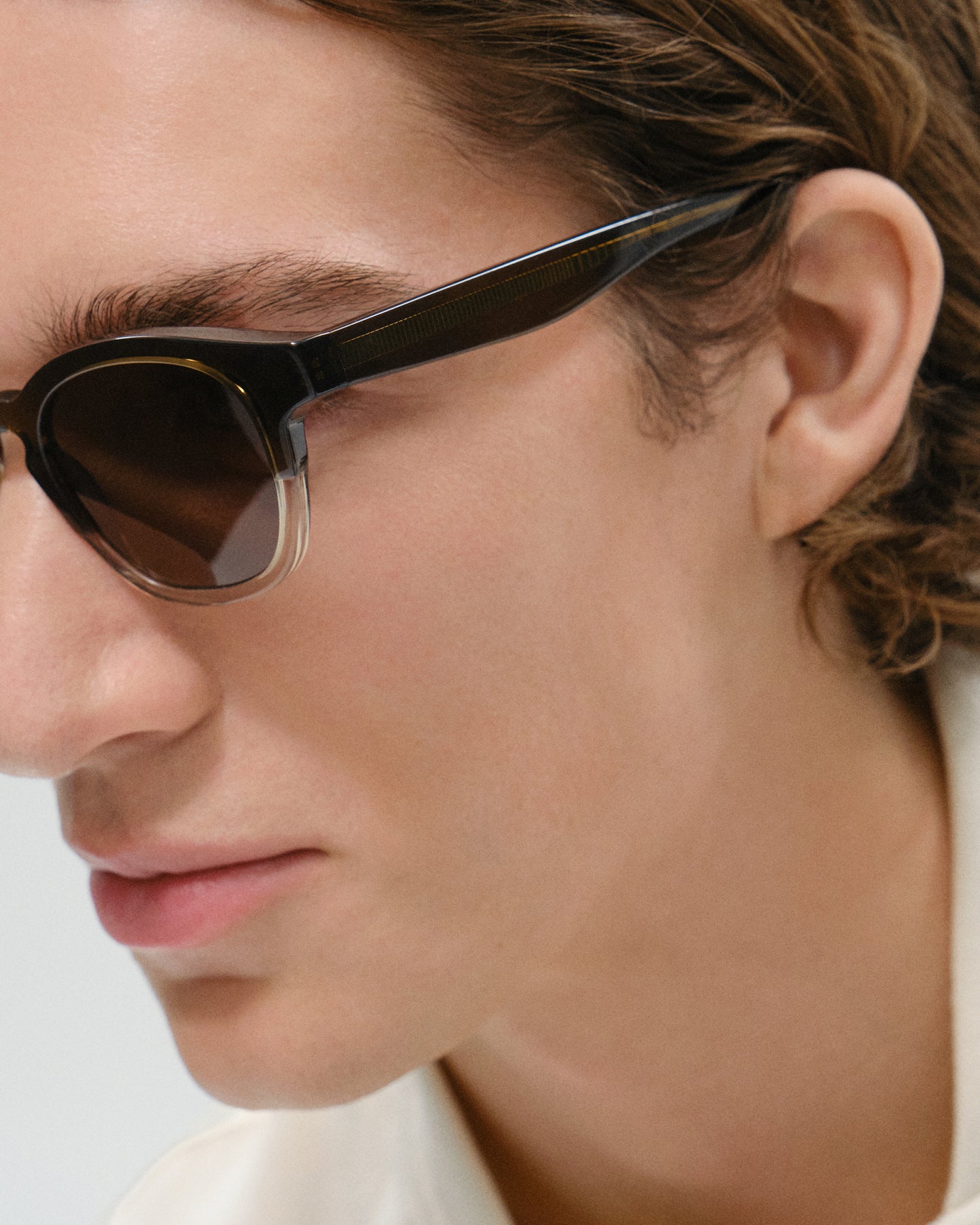 DORAN: Redondas Acetato Marrón sunglasses by GIGI STUDIOS 11515