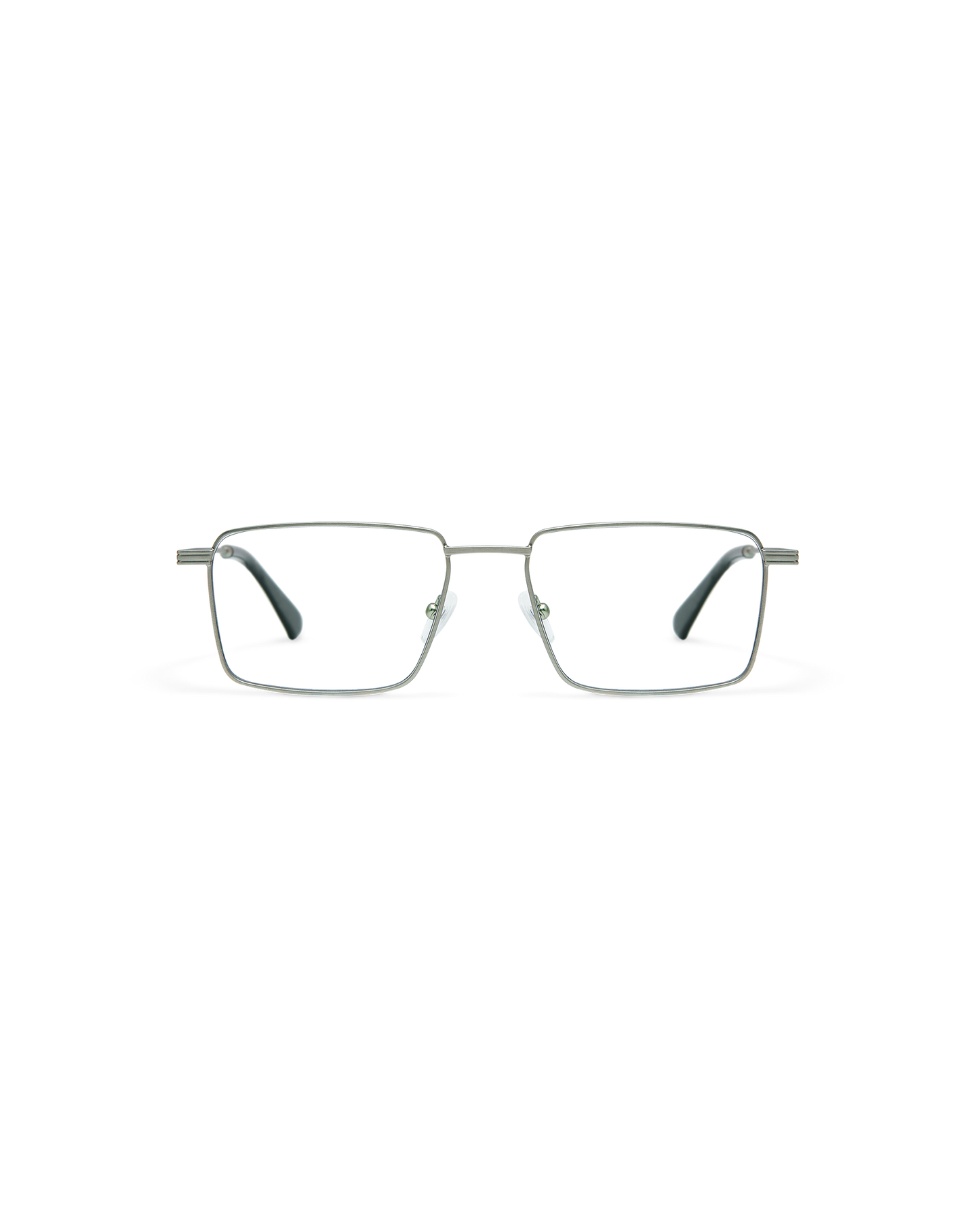 TORAN: Rectangular Metal Dark Silver optical glasses by GIGI STUDIOS 10785