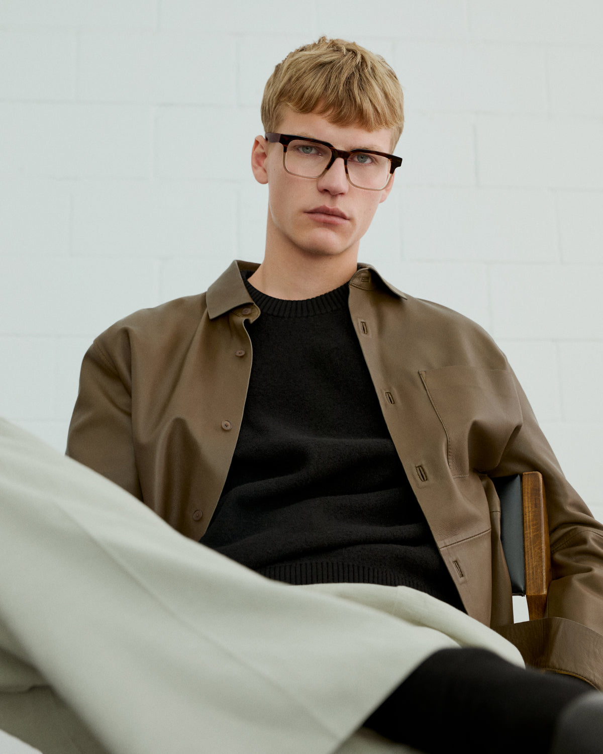 PIER: Rectangular Acetato Marrón optical glasses by GIGI STUDIOS 14591