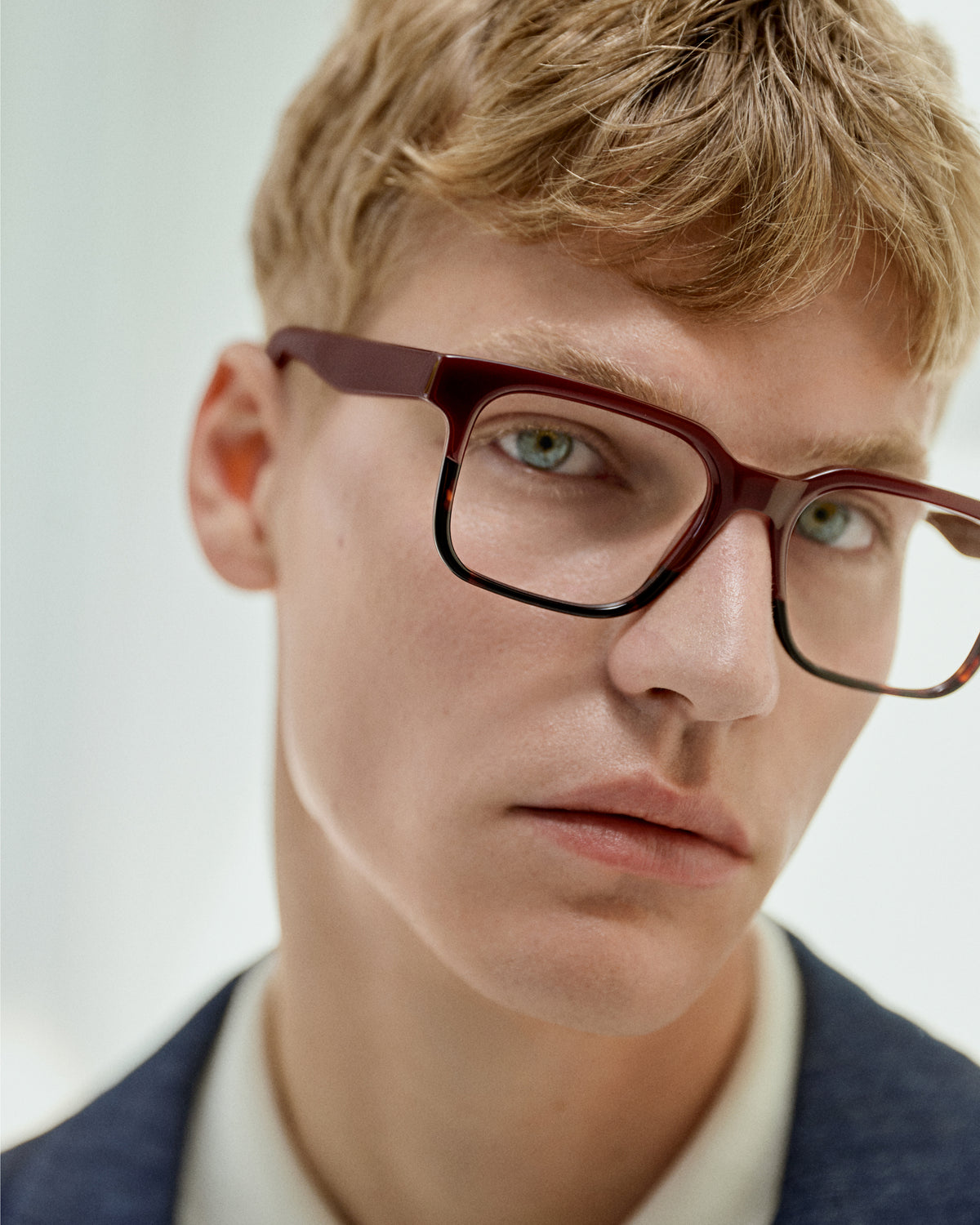 PIER: Rectangular Acetato Rojo optical glasses by GIGI STUDIOS 14593