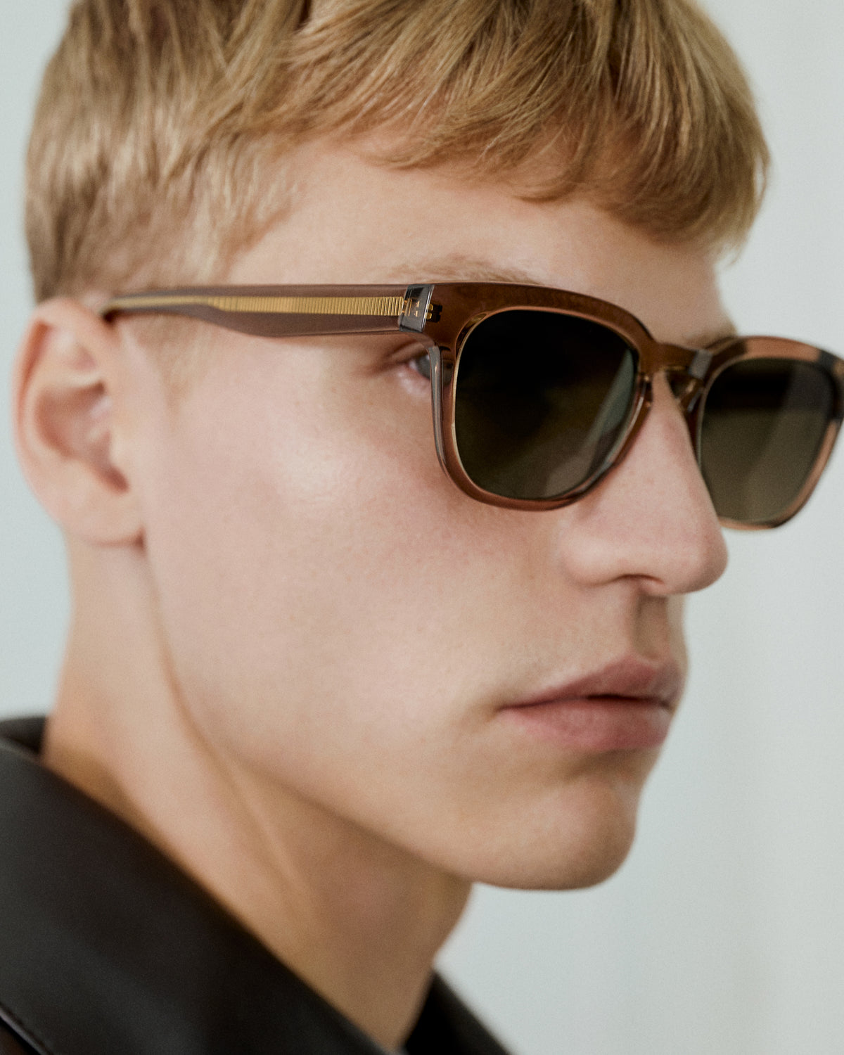 ANSEL: Cuadrada Acetato Marrón sunglasses by GIGI STUDIOS 14605