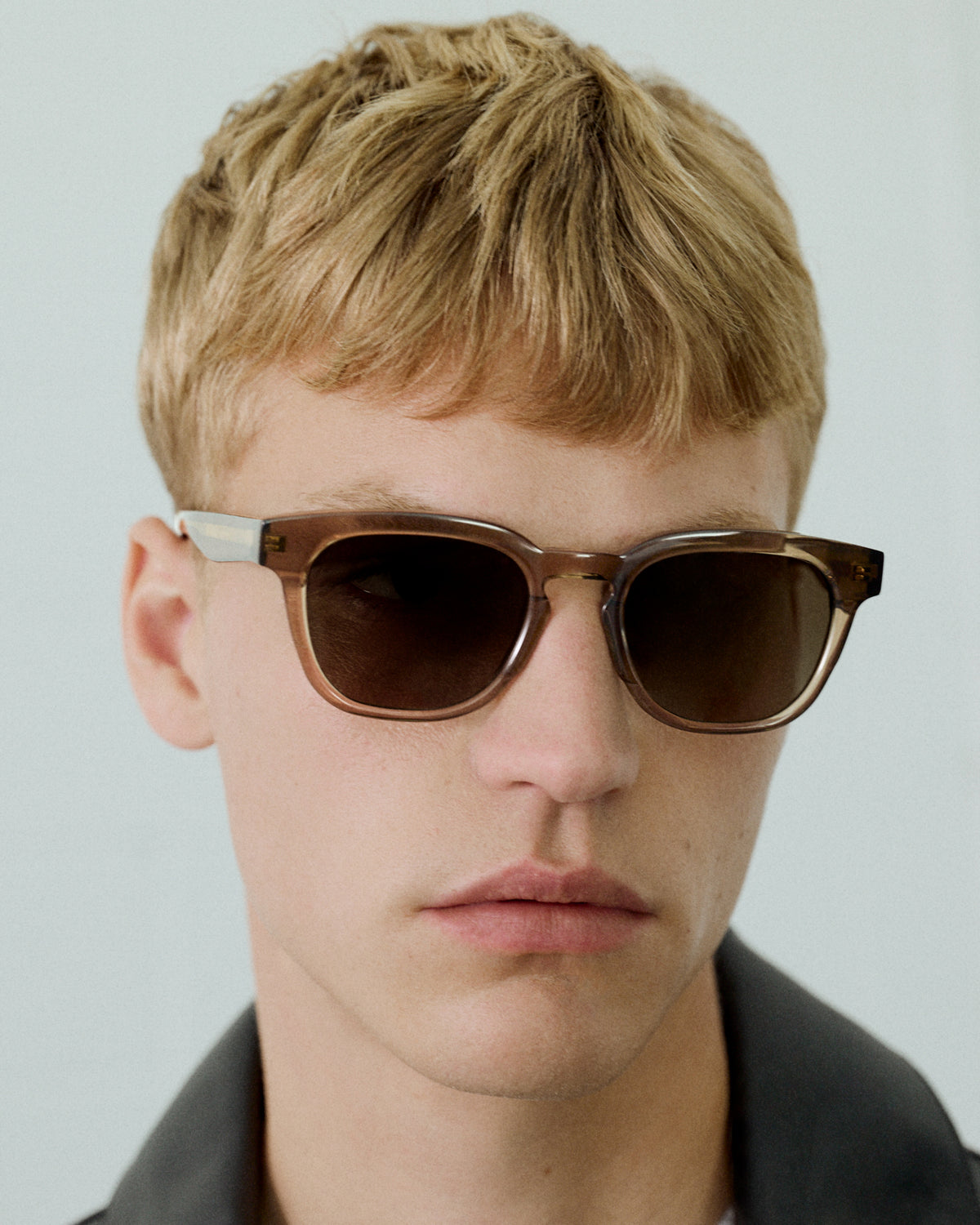 ANSEL: Cuadrada Acetato Marrón sunglasses by GIGI STUDIOS 14606