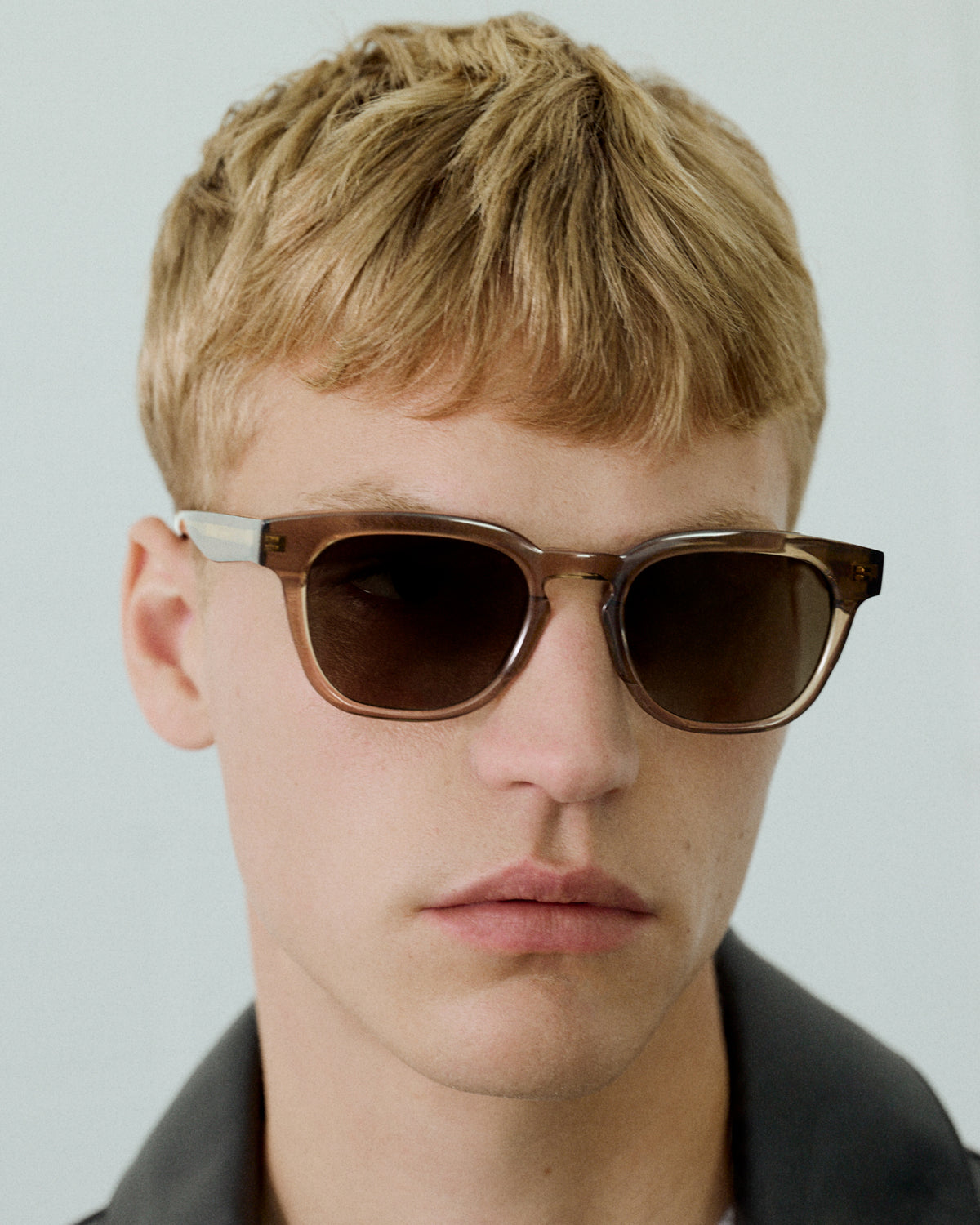 ANSEL: Cuadrada Acetato Marrón sunglasses by GIGI STUDIOS 14606