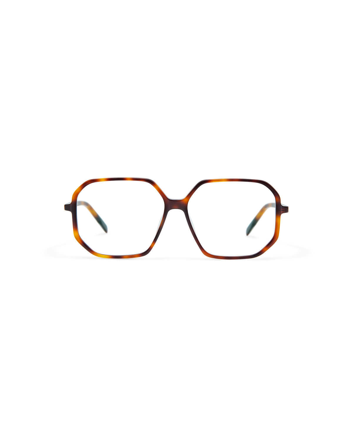 LIOR: Geométricas Acetato Havana optical glasses by GIGI STUDIOS 8446