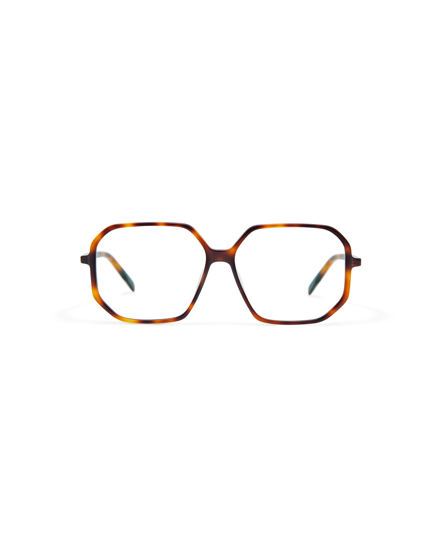 LIOR: Geométricas Acetato Havana optical glasses by GIGI STUDIOS 8446