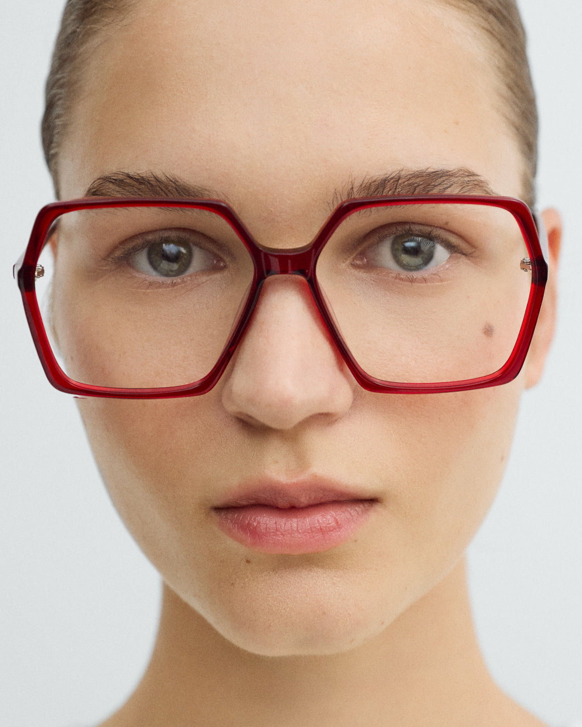 SIAN: Geométricas Acetato Rojo optical glasses by GIGI STUDIOS 10078