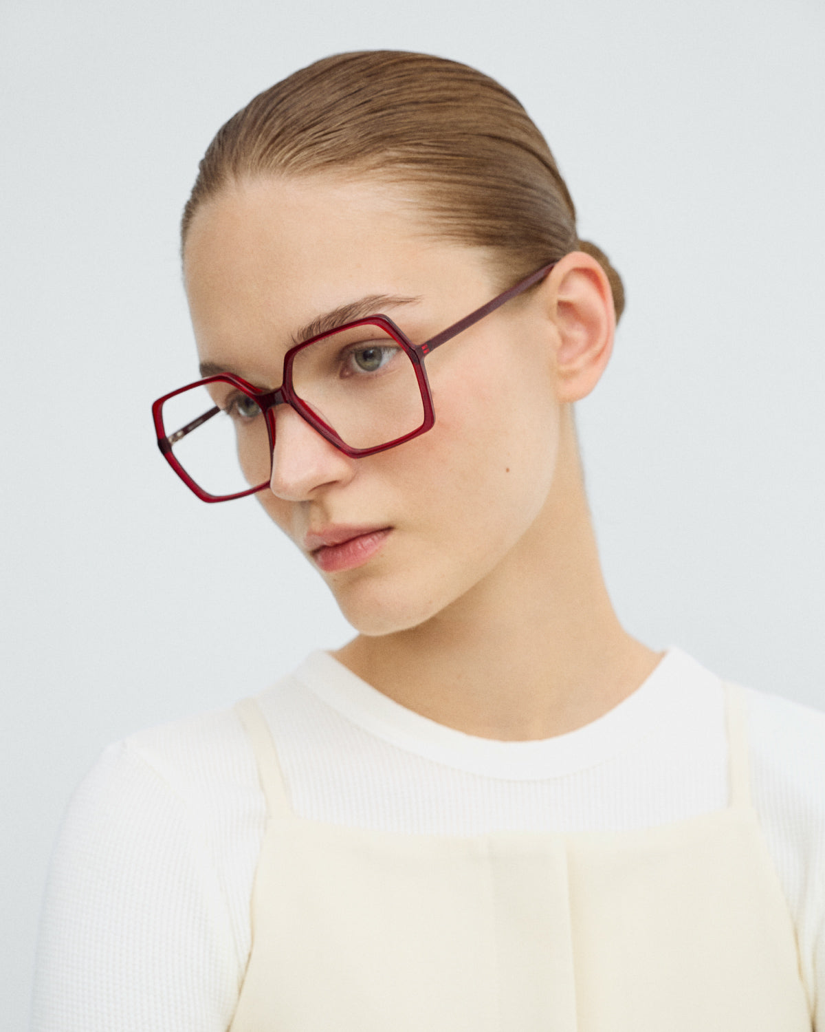 SIAN: Geométricas Acetato Rojo optical glasses by GIGI STUDIOS 9661