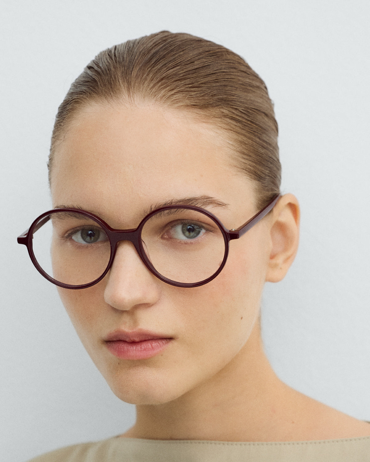 OLEN: Redondas Acetato Rojo optical glasses by GIGI STUDIOS 9699