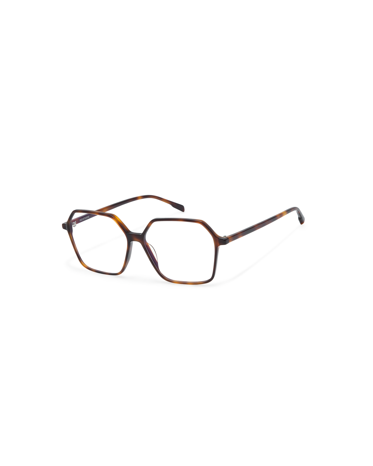 LYNE: Geométricas Acetato Havana optical glasses by GIGI STUDIOS 10806