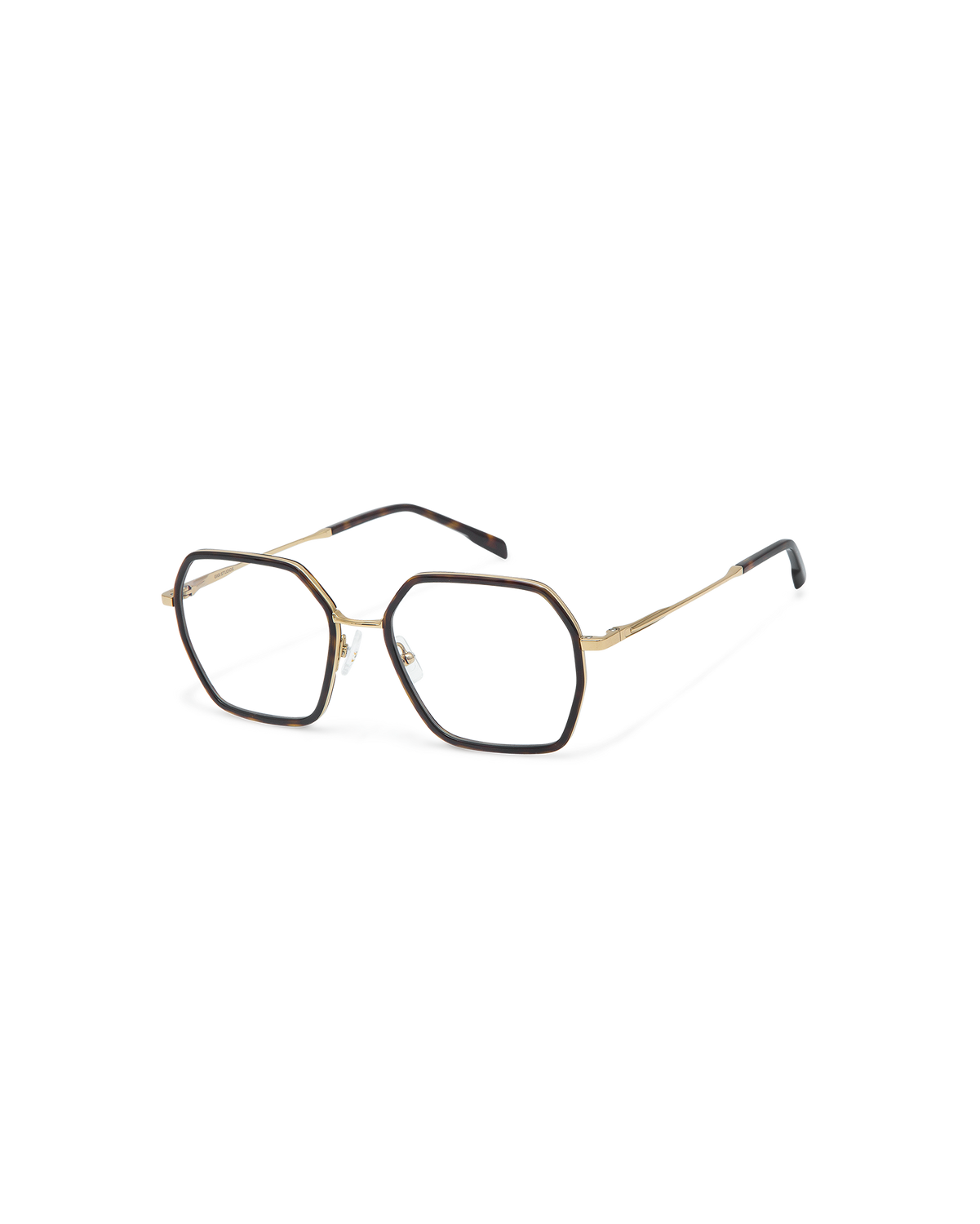 YUNE: Geométricas Titanio-Acetato Havana optical glasses by GIGI STUDIOS 10852