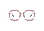 YUNE: Geométricas Titanio-Acetato Rojo optical glasses by GIGI STUDIOS 10857