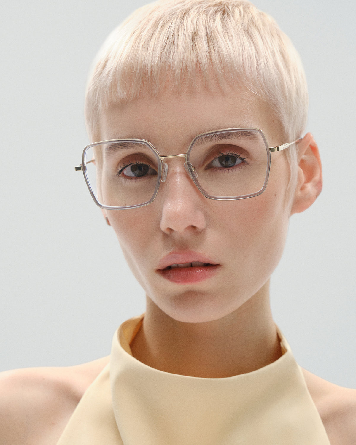 ORIX: Geométricas Titanio-Acetato Grigio optical glasses by GIGI STUDIOS 11529