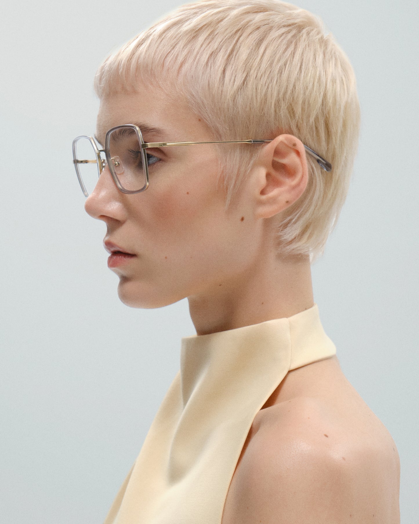 ORIX: Geométricas Titanio-Acetato Grigio optical glasses by GIGI STUDIOS 11530