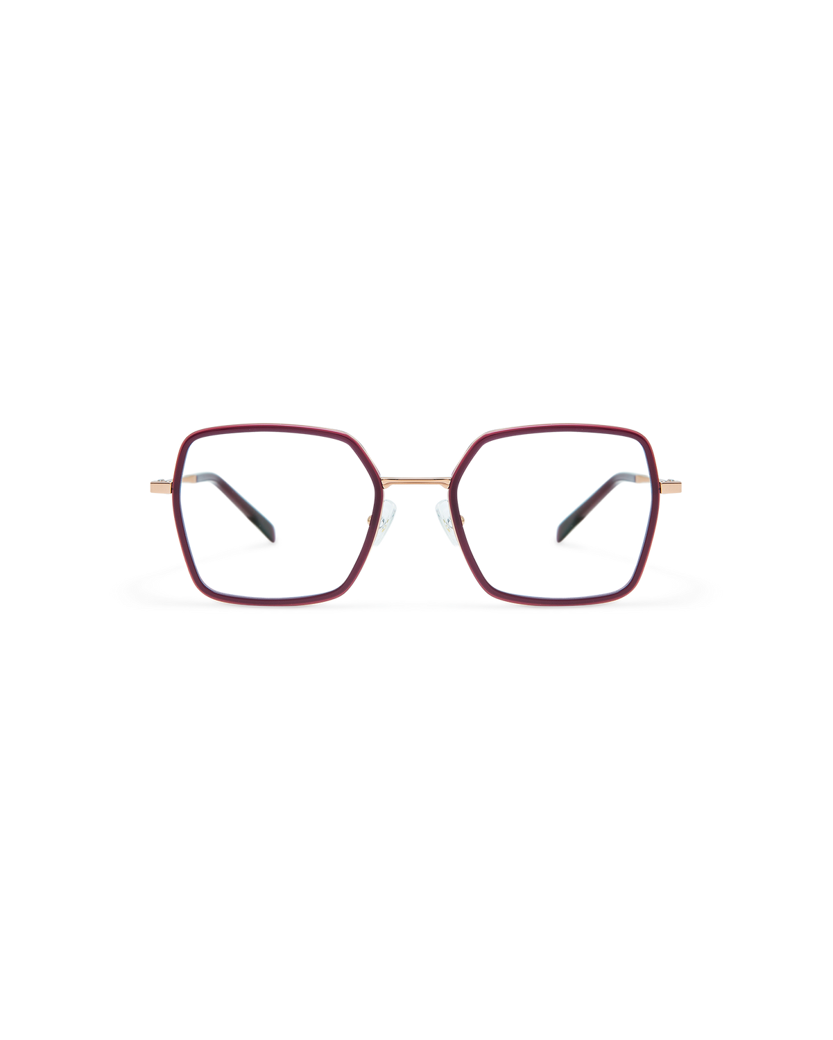 ORIX: Geométricas Titanio-Acetato Rojo optical glasses by GIGI STUDIOS 10863