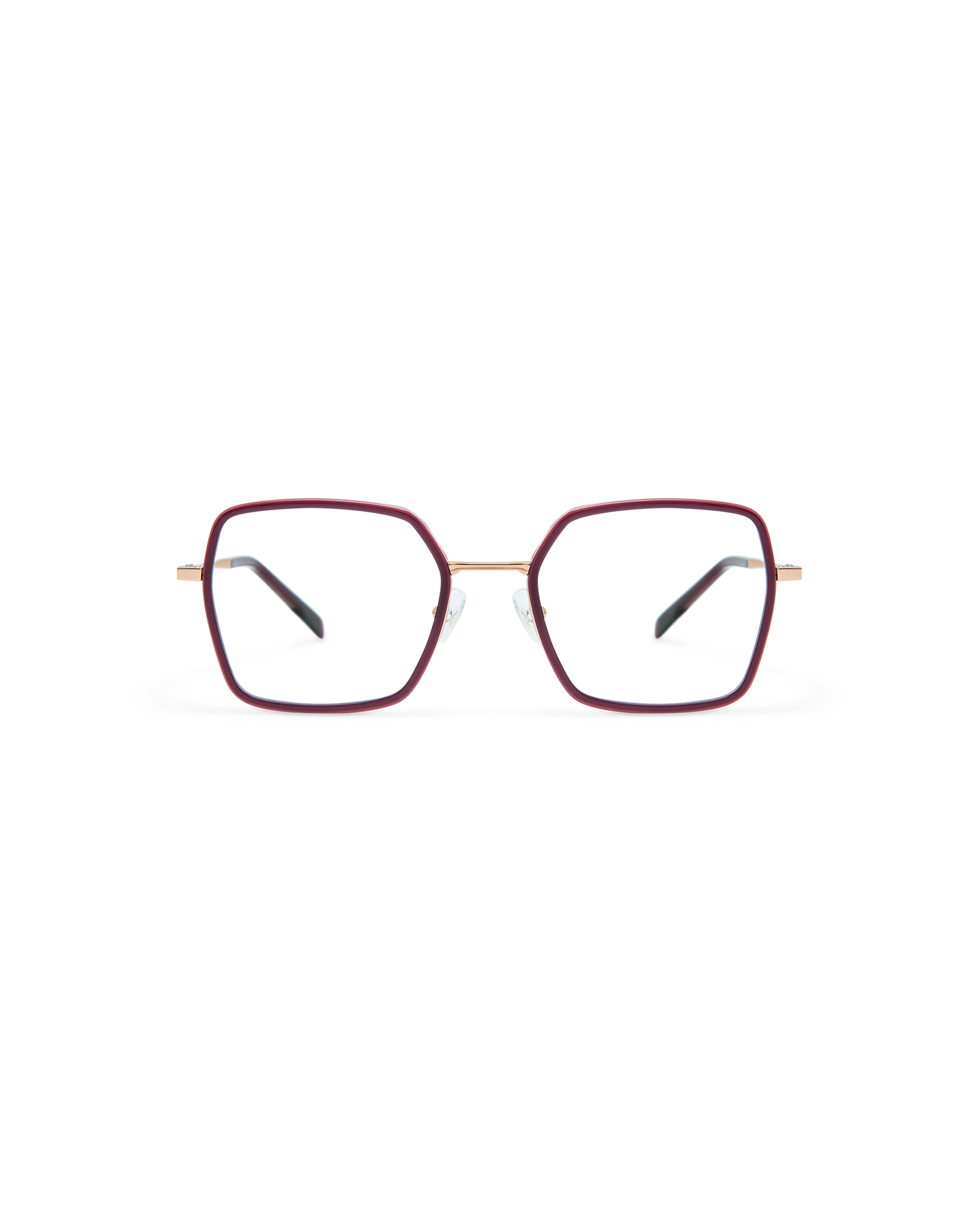 ORIX: Geométricas Titanio-Acetato Rojo optical glasses by GIGI STUDIOS 10863