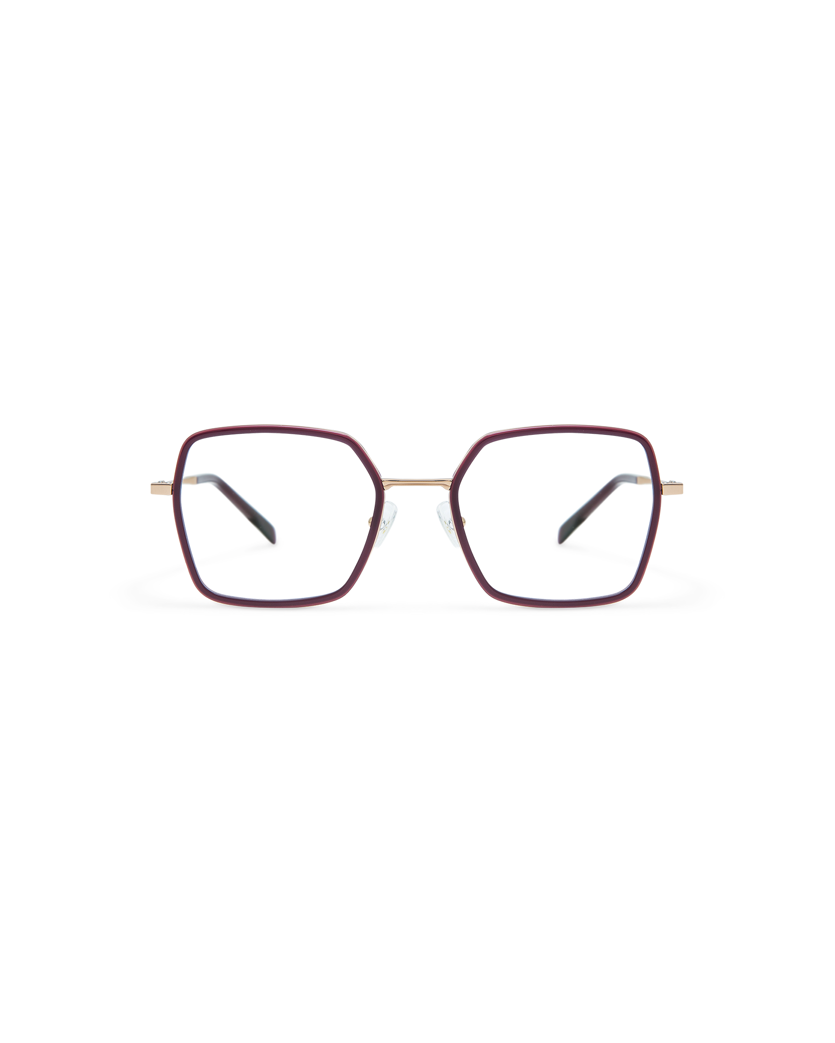 ORIX: Geométricas Titanio-Acetato Rojo optical glasses by GIGI STUDIOS 10863