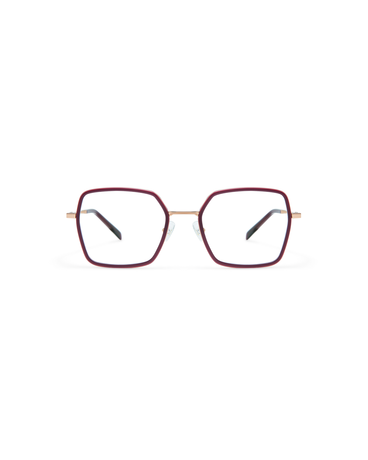 ORIX: Geométricas Titanio-Acetato Rojo optical glasses by GIGI STUDIOS 10863