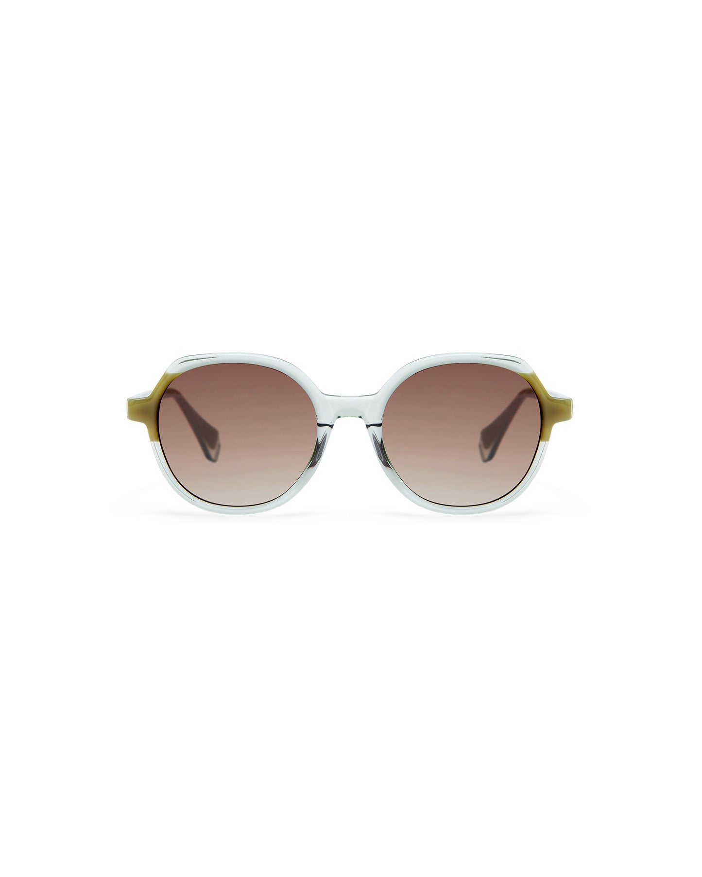 VAUGHN: Redondas Acetato Verde sunglasses by GIGI STUDIOS 3862