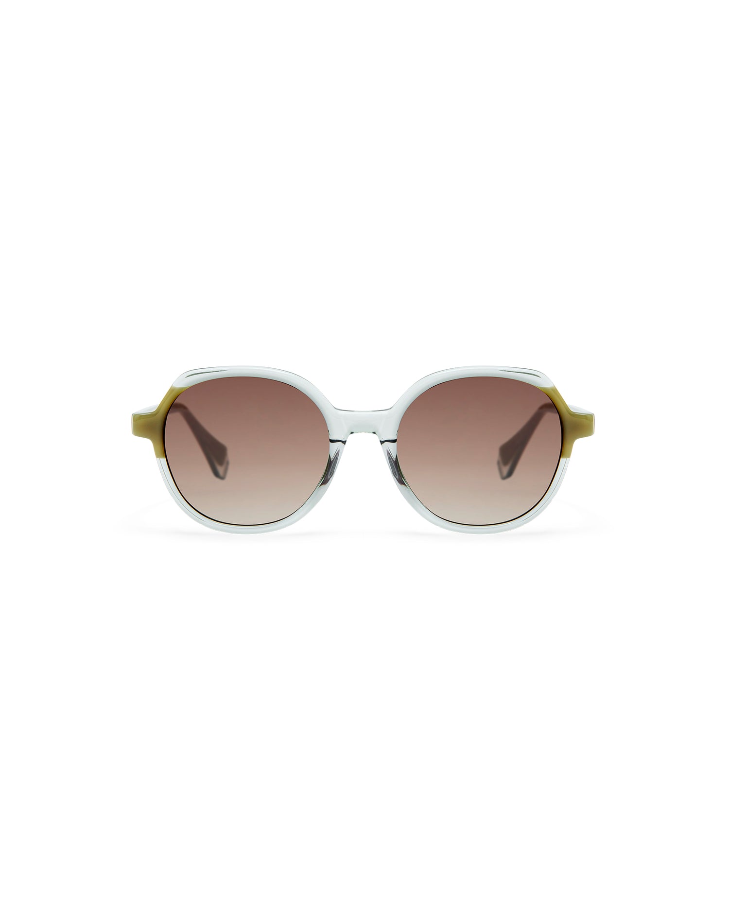 VAUGHN: Redondas Acetato Verde sunglasses by GIGI STUDIOS 3862