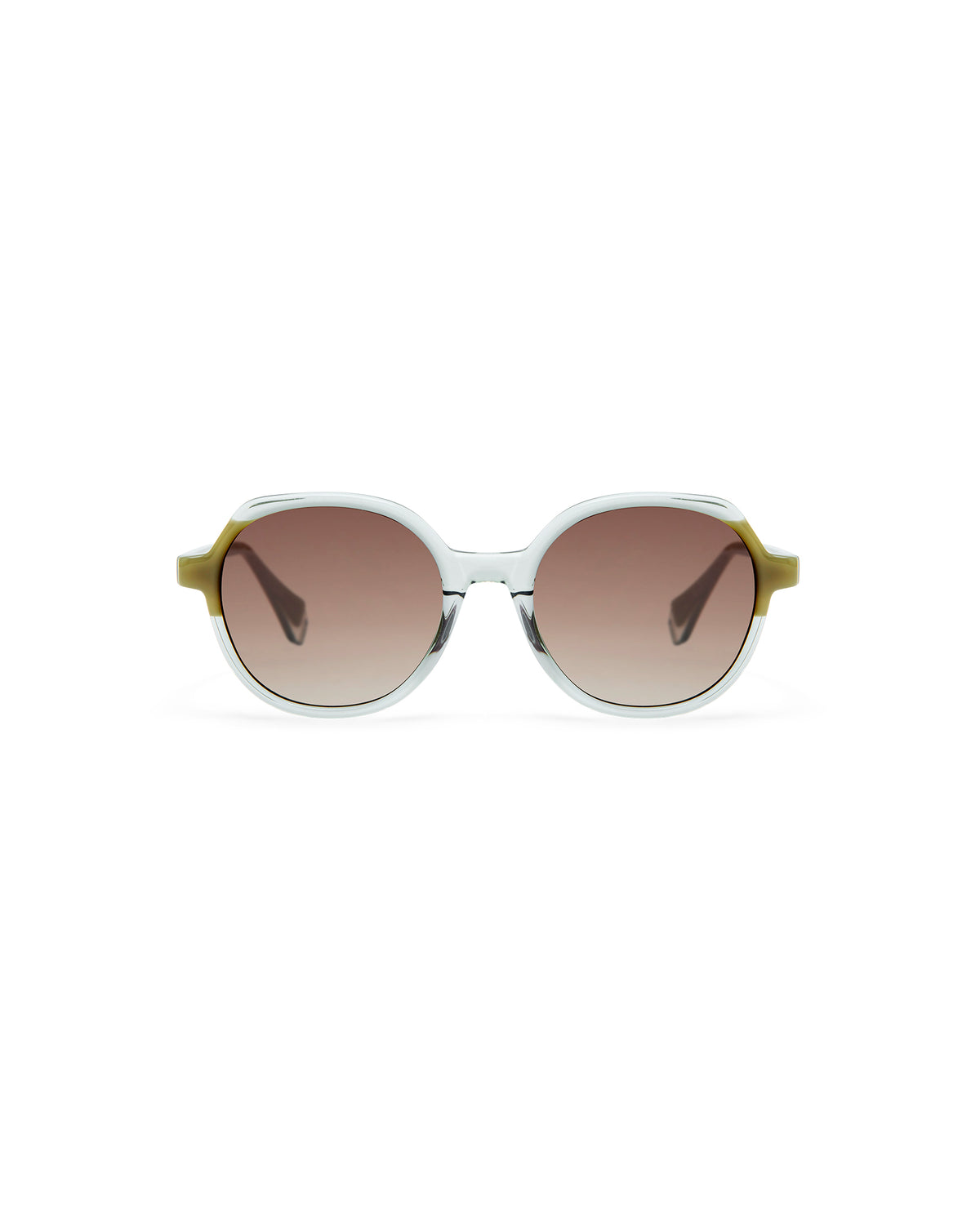 VAUGHN: Redondas Acetato Verde sunglasses by GIGI STUDIOS 3862