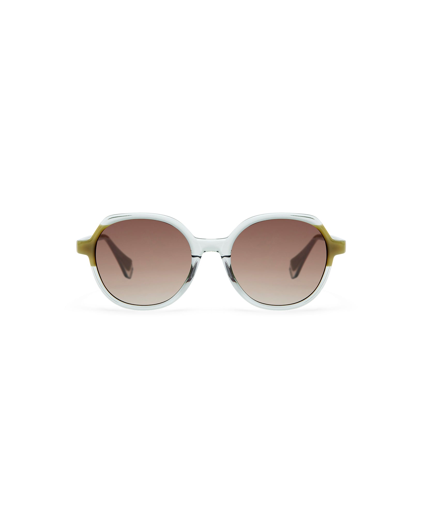 VAUGHN: Redondas Acetato Verde sunglasses by GIGI STUDIOS 3862