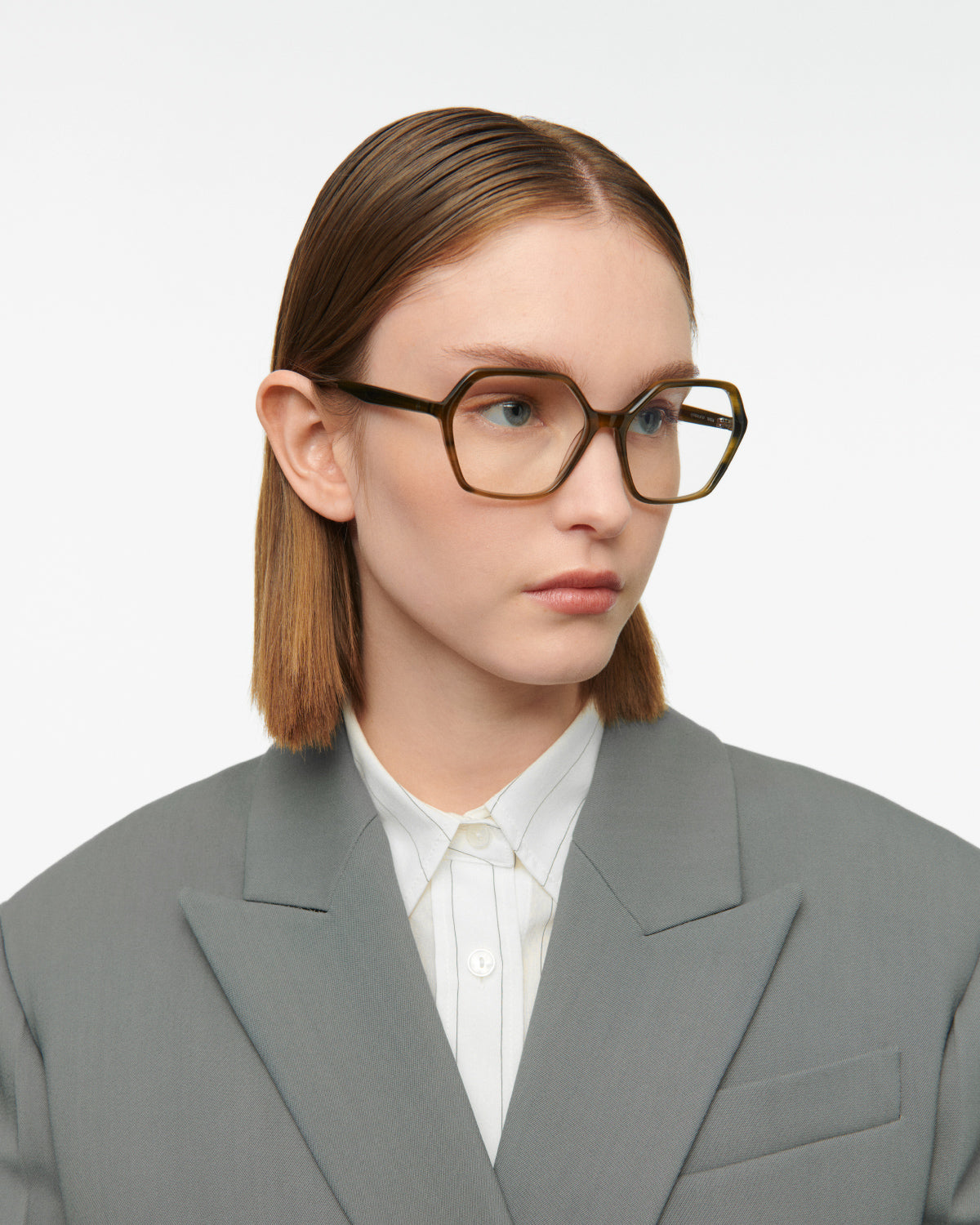 WREN: Geométricas Acetato Verde optical glasses by GIGI STUDIOS 7823