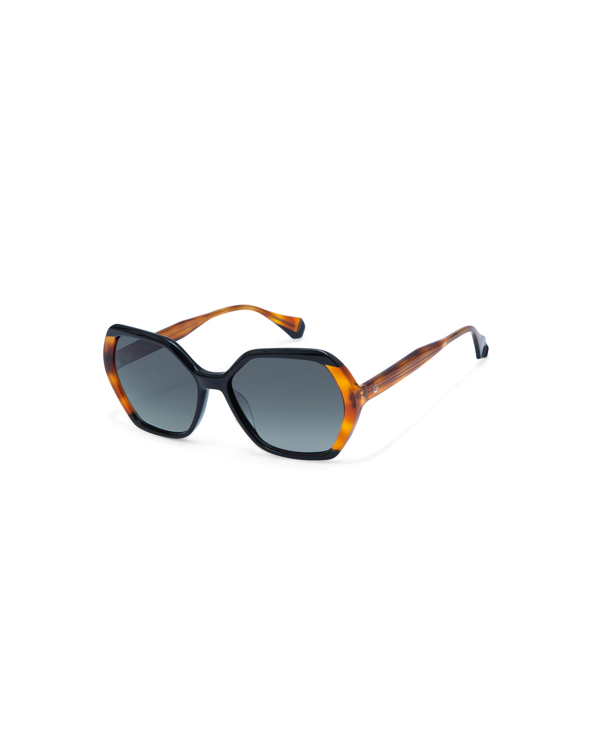 THADEUS: Geométricas Acetato Noir sunglasses by GIGI STUDIOS 4308
