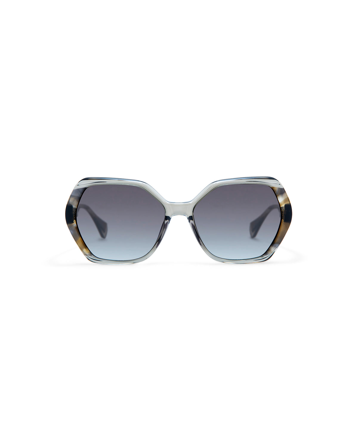 THADEUS: Geométricas Acetato Verde sunglasses by GIGI STUDIOS 4246