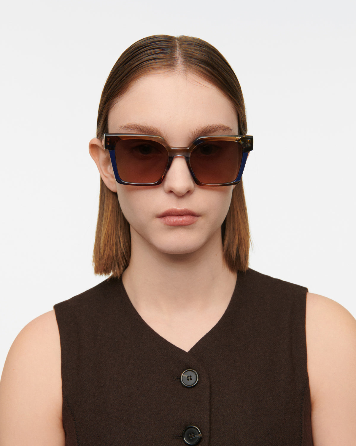 CASSIUS: Cuadrada Acetato Azul sunglasses by GIGI STUDIOS 7836