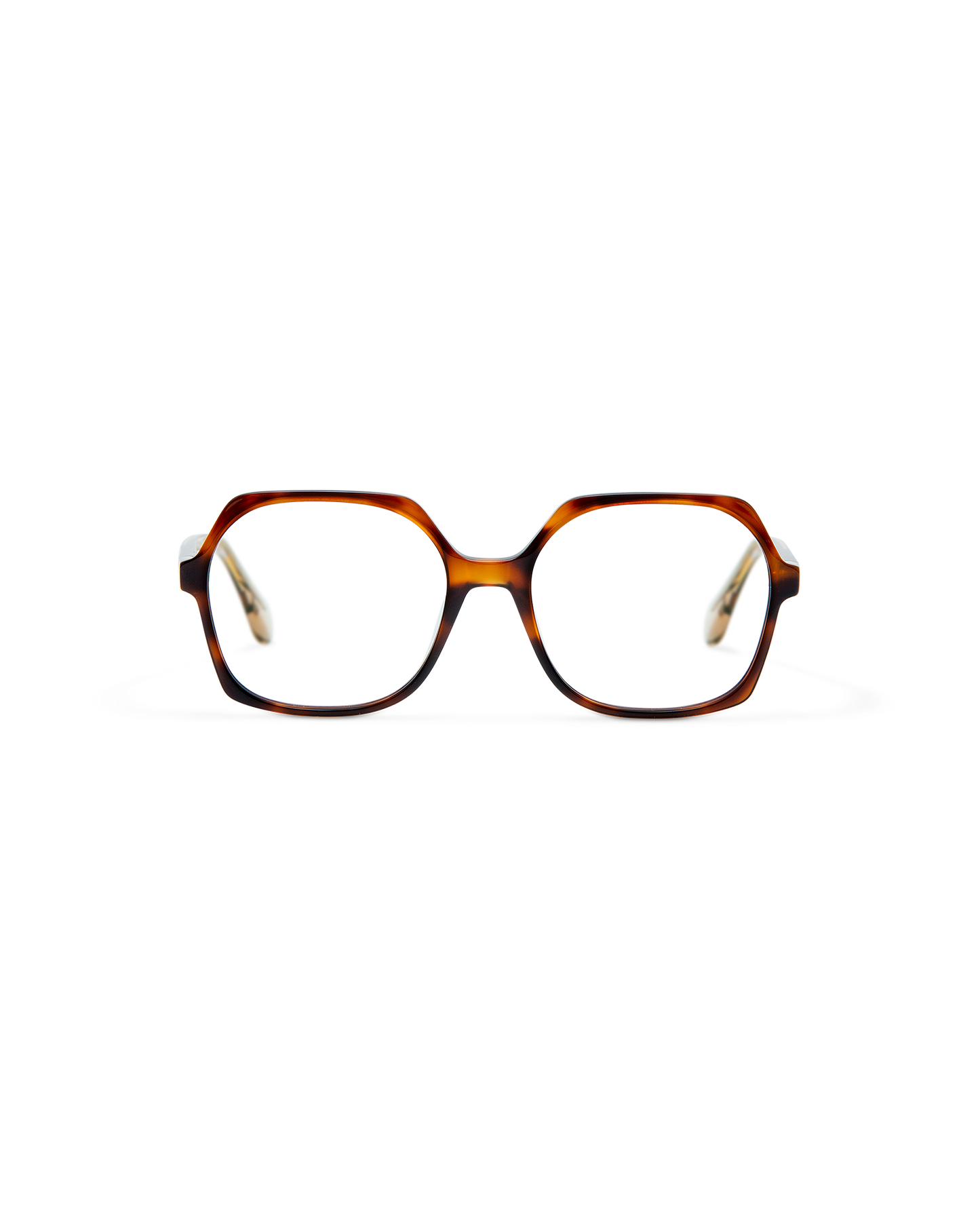 EYA: Geométricas Acetato Havana optical glasses by GIGI STUDIOS 8490