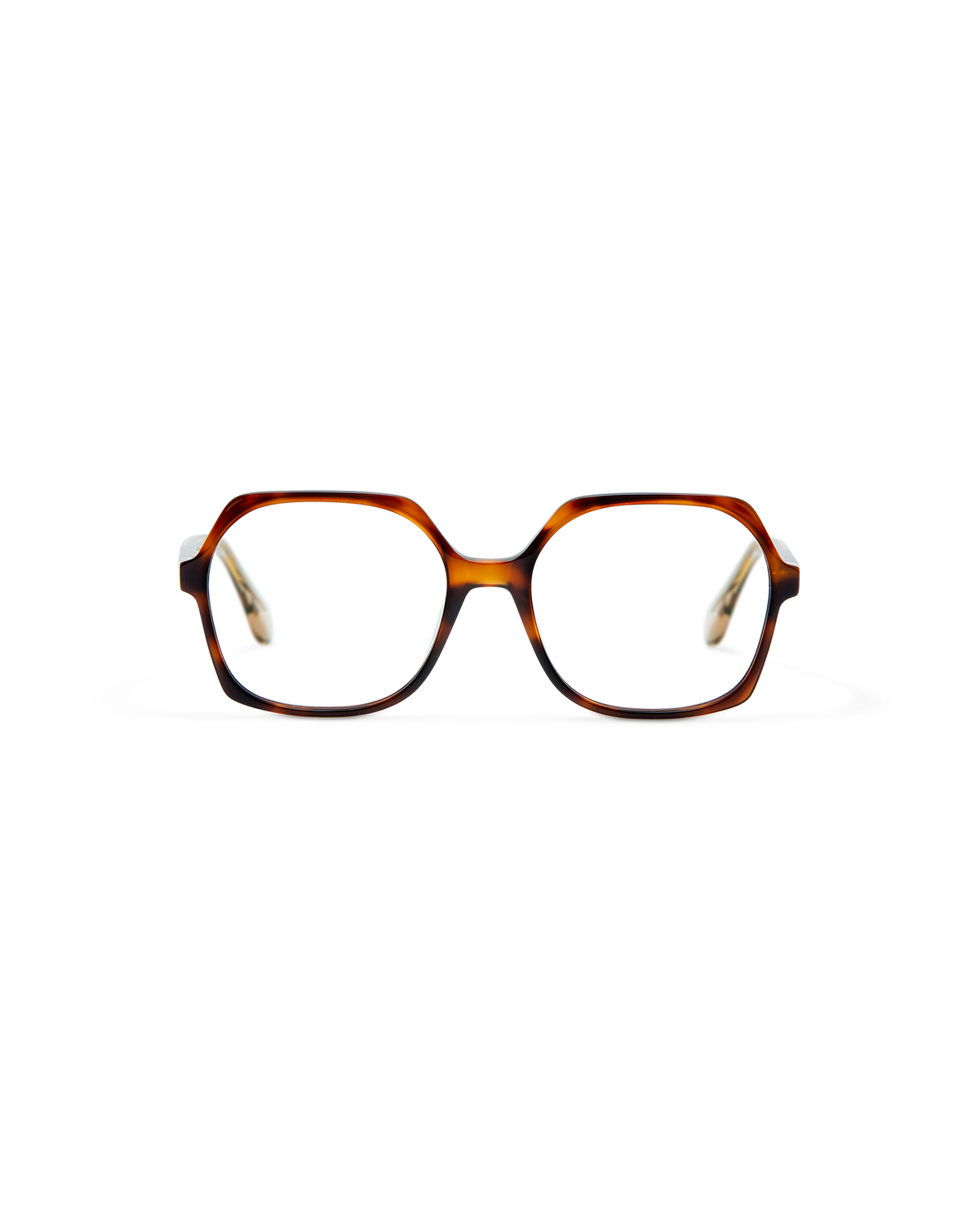 EYA: Geométricas Acetato Havana optical glasses by GIGI STUDIOS 8490