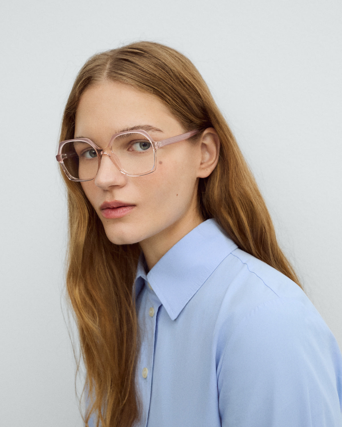 EYA: Geométricas Acetato Rosa optical glasses by GIGI STUDIOS 9665
