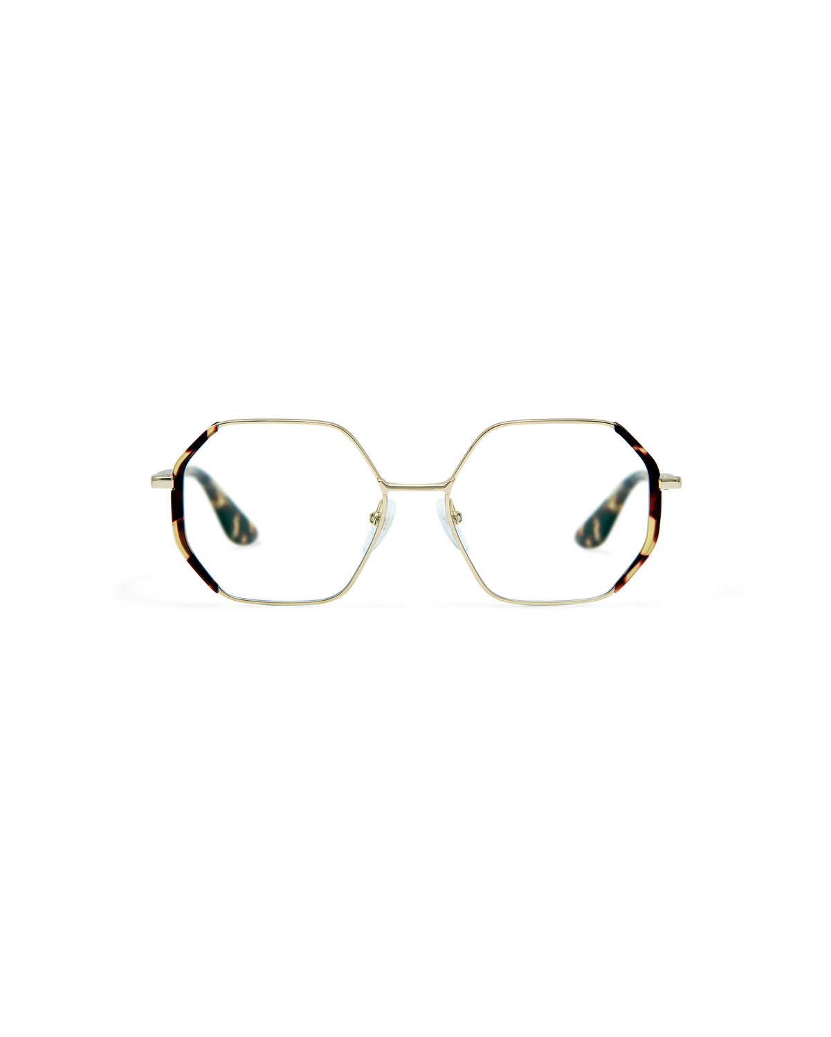 LIA: Geométricas Acetato-Metal Havana optical glasses by GIGI STUDIOS 8510