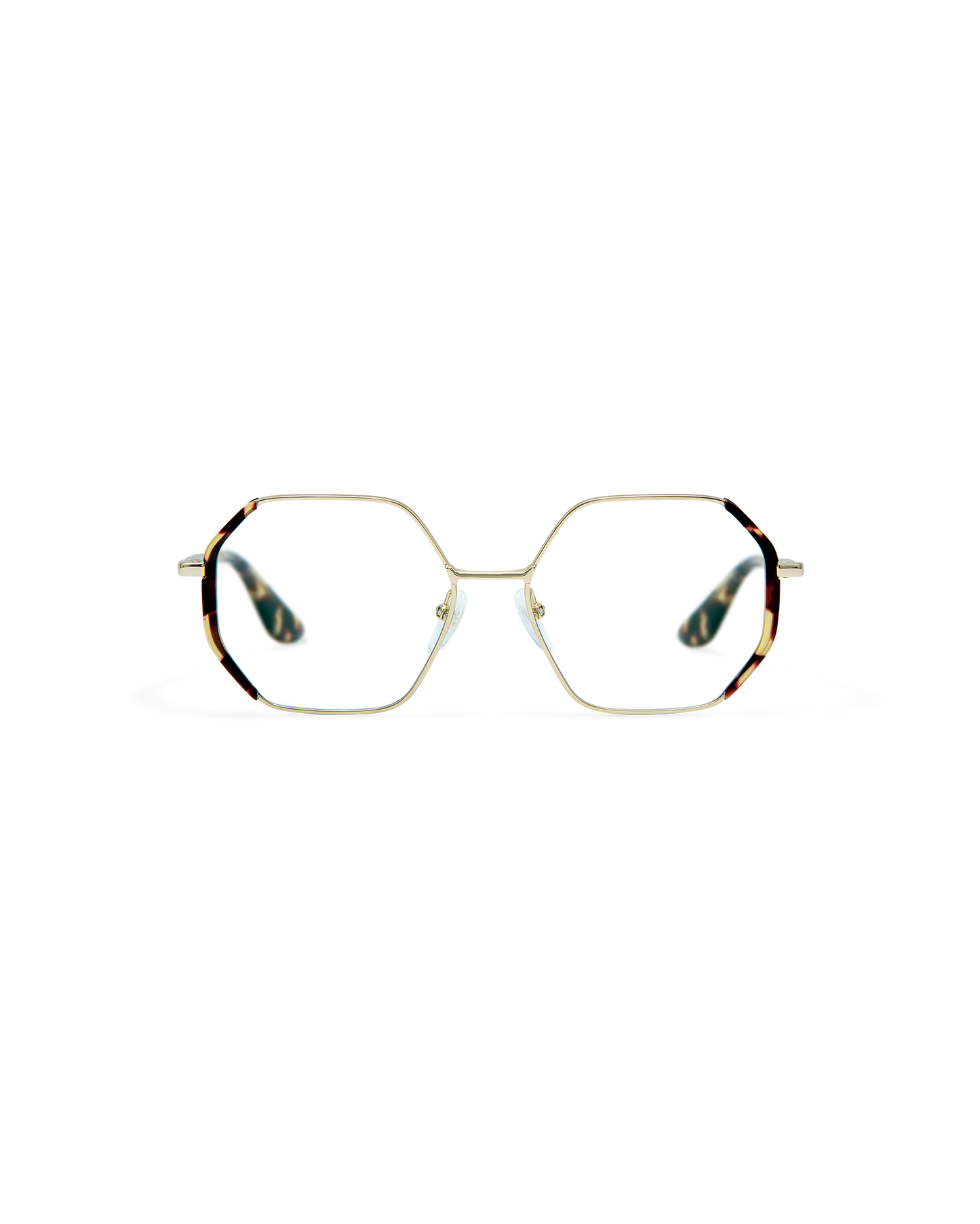 LIA: Geométricas Acetato-Metal Havana optical glasses by GIGI STUDIOS 8510