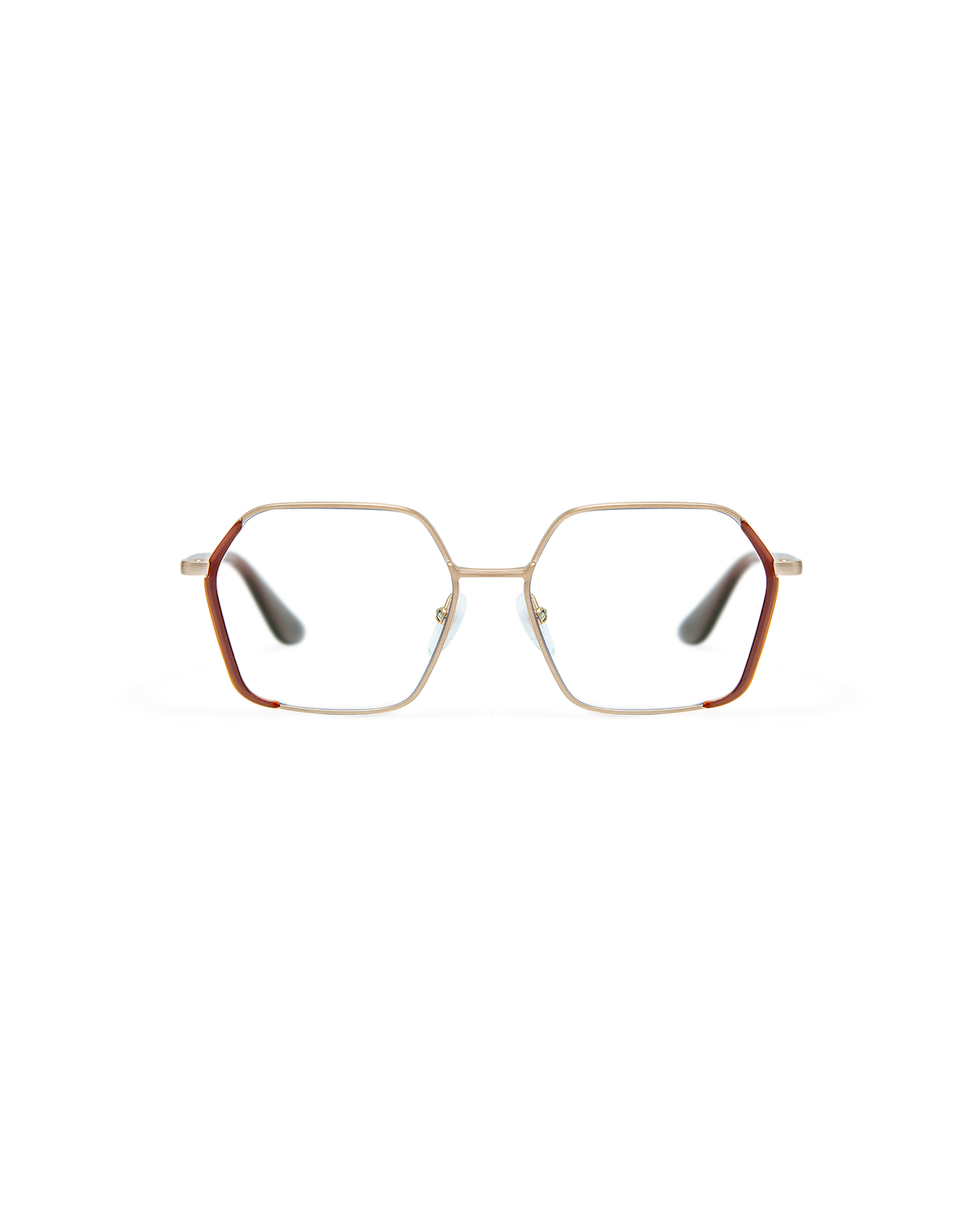 ONA: Geométricas Acetato-Metal Marrón optical glasses by GIGI STUDIOS 8514