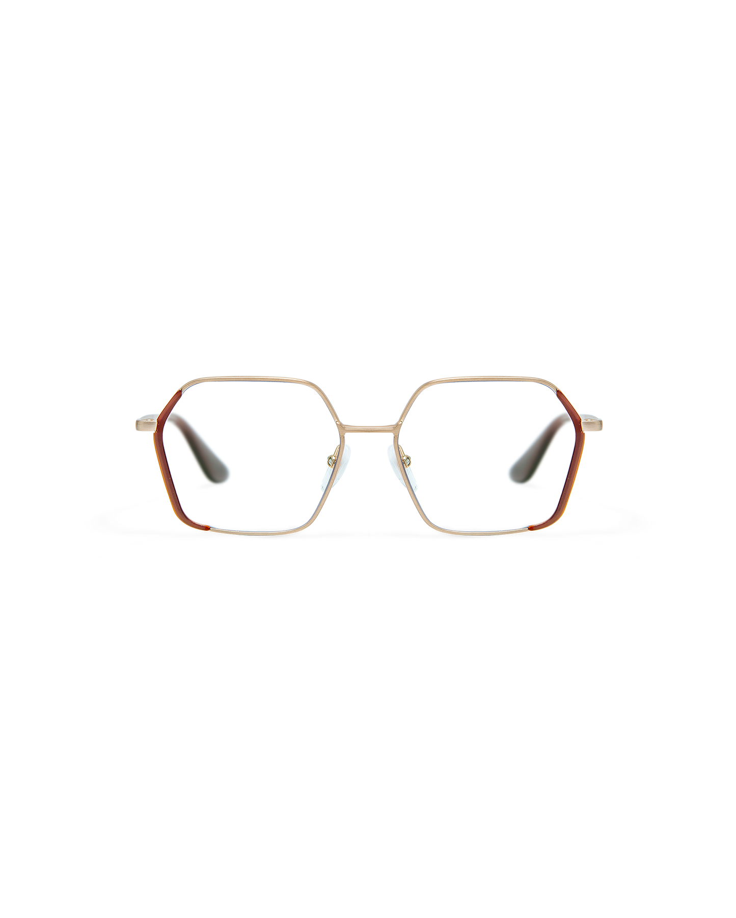 ONA: Geométricas Acetato-Metal Marrón optical glasses by GIGI STUDIOS 8514
