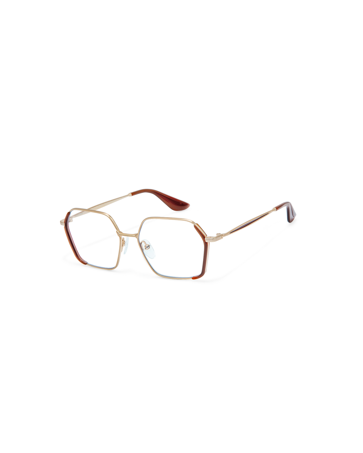 ONA: Geométricas Acetato-Metal Marrón optical glasses by GIGI STUDIOS 8910