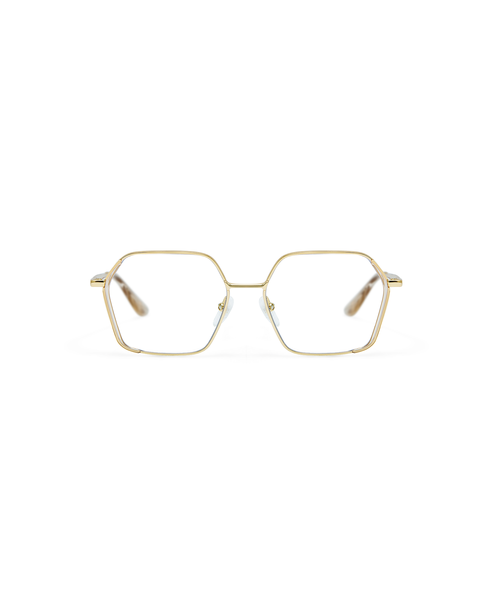 ONA: Geométricas Acetato-Metal Marrón optical glasses by GIGI STUDIOS 8528